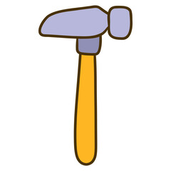 hammer on white background