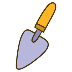 shovel trowel construction tools vector illustration