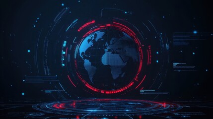 A futuristic countdown display on a spinning globe, emphasizing climate crisis urgency.