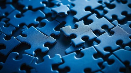 Jigsaw Puzzle Representing Business Strategy and Success