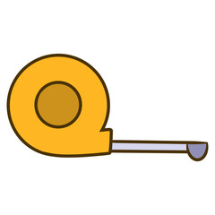 tape measure construction equipment cartoon illustration