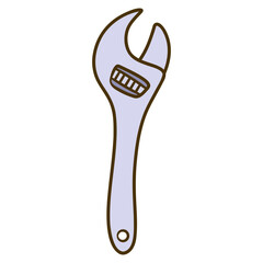 adjustable wrench vector illustration