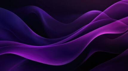 Obraz premium Abstract wavy gradient shapes with dark shades of purple and violet