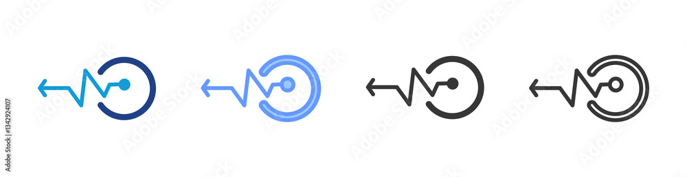 Aufkleber Exit Strategy icon set multiple style collection