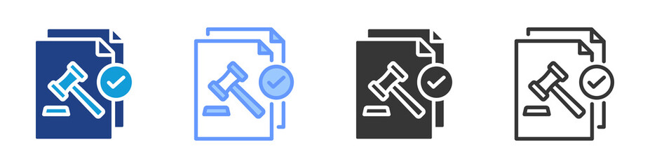 Legal Structure icon set multiple style collection