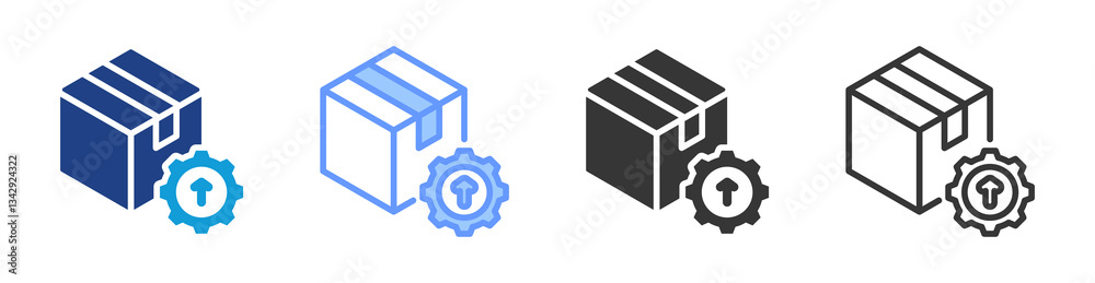 Poster Product Development icon set multiple style collection