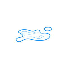 puddle line vector