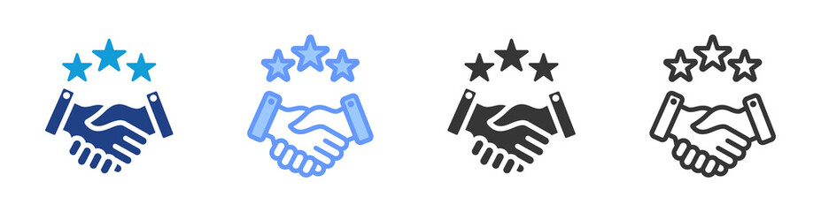 Fototapeta premium Partnership icon set multiple style collection