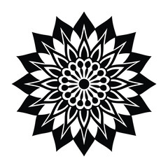 Abstract Floral Mandala Vector Illustration Isolated 