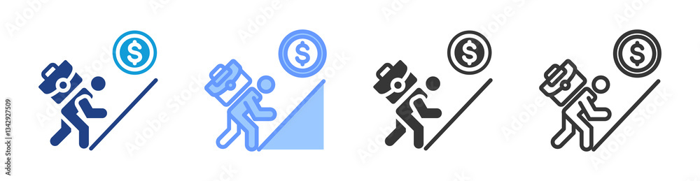Aufkleber Workload icon set multiple style collection