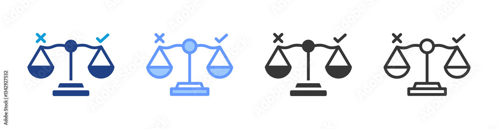 Poster Ethic icon set multiple style collection