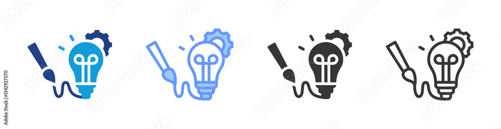 Poster Creativity icon set multiple style collection
