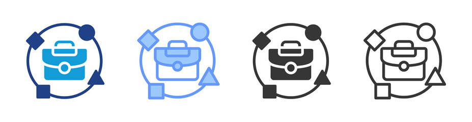 Diversity icon set multiple style collection