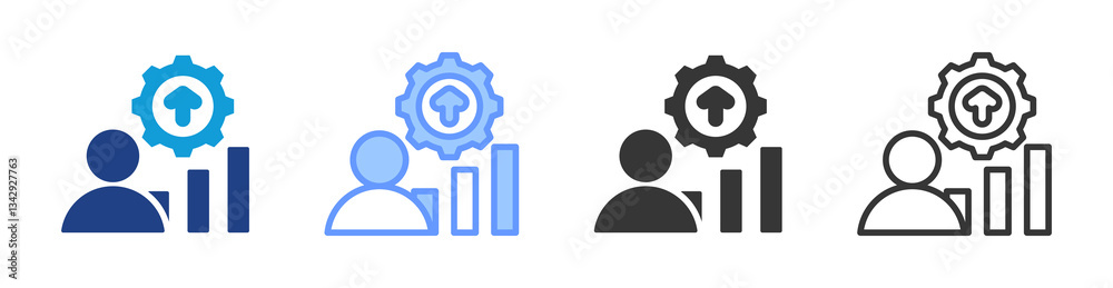 Poster Development icon set multiple style collection