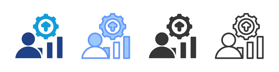 Development icon set multiple style collection