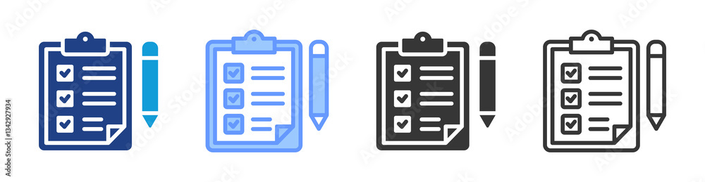 Poster Task icon set multiple style collection