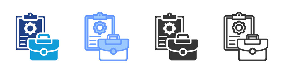 Fototapeta premium Project icon set multiple style collection