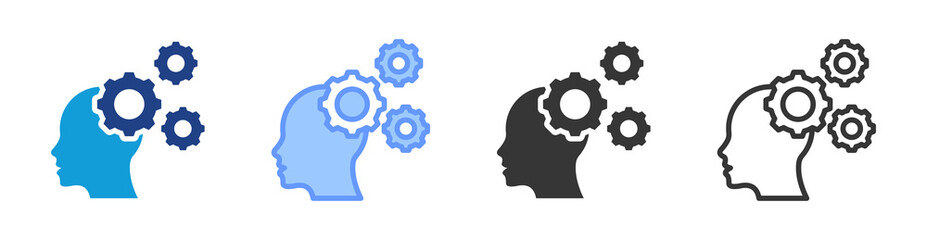 Skill icon set multiple style collection