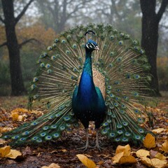 Obraz premium peacock with feathers