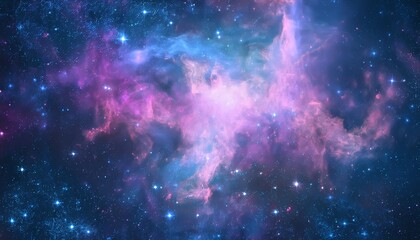 Naklejka premium Nebula and galaxies in space. Abstract cosmos background