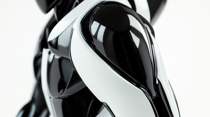 Robotic arm detail, studio shot, white background