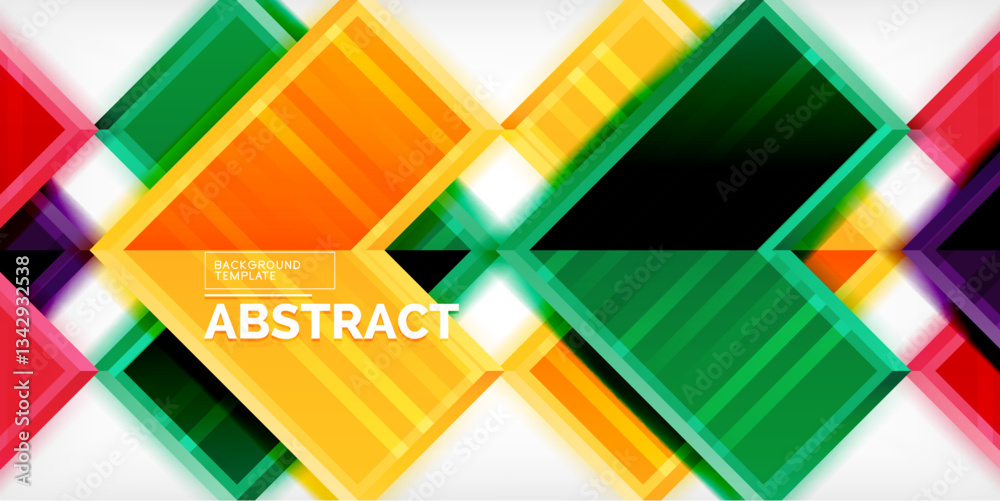 Poster Arrow symbols created with 3d effects and line texture geometric abstract background