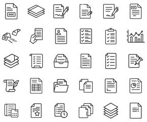 document icons set