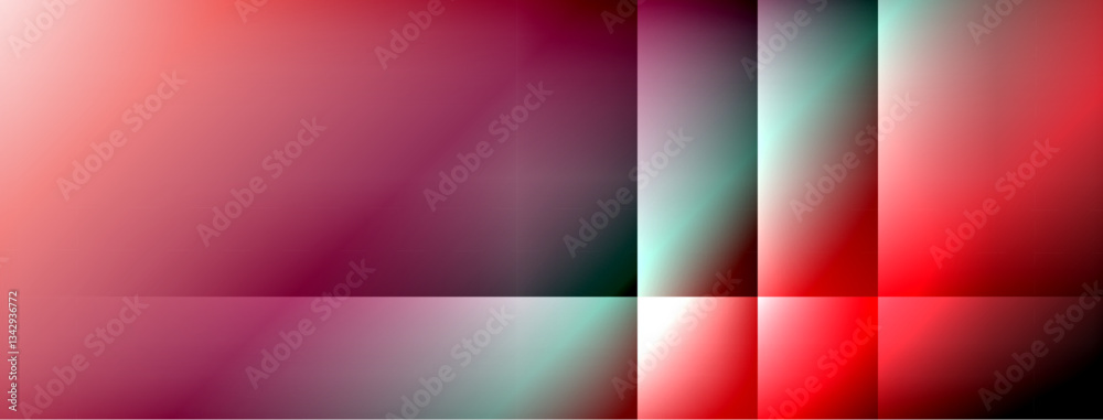 Poster Dynamic shadow lines with gradient colors geometric background
