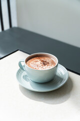 Fototapeta premium A cup of Coffee Chocolate Matcha hot iced cafe