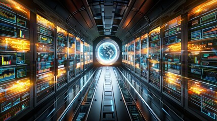 Futuristic e commerce metrics background  dynamic data visualization for retail analytics