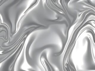 Fototapeta premium Silky Smooth Silver Fabric Texture Luxurious Shiny Fluid Glossy Satin Wave Backdrop, Abstract Elegant Modern Design.