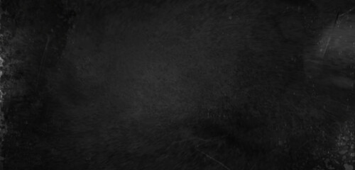 Abstract charcoal wall texture with light reflection. Vector realistic illustration of black background with rough surface, old paint on grungy dark color wall, weathered chalkboard, loft design