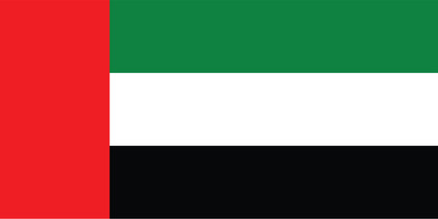 Nationall flag of United Arab Emiratest. Vector illustration
