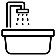 목욕탕 욕조 아이콘