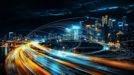 Fototapeta premium Intelligent Communication Networks: Revolutionizing Business Connectivity