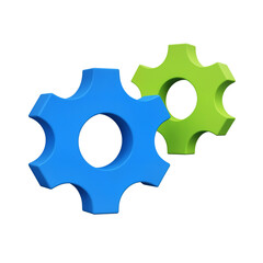 Fototapeta premium Colorful gear toys for imaginative play and learning