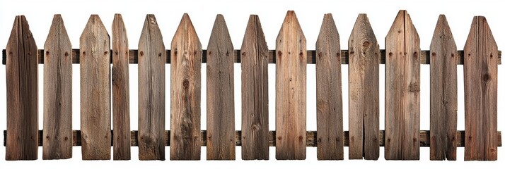 Aged Wooden Picket Fence (6)