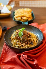 Italian food lunch pasta spaghetti pizza mozarrela restaurant menu