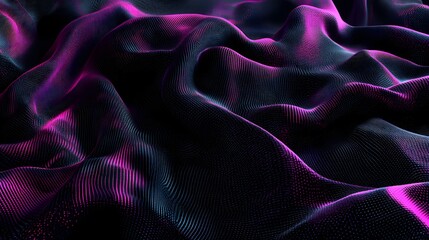 Obraz premium An abstract surface with waves of vibrant pink and teal color