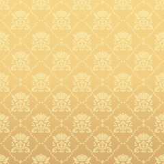 Elegant Seamless Damask Pattern – Vintage Ornamental Floral Background for Luxury Design and Home Decor