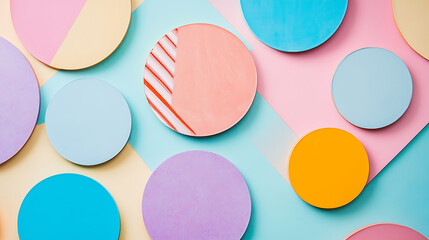 Abstract Geometric Designs with Vibrant Colors and Minimalist Architecture