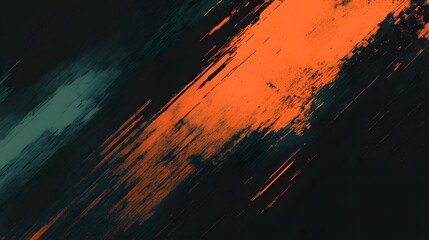 Diagonal brush strokes create an abstract design with contrasting colors