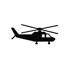 helicopter in flight vector illustration