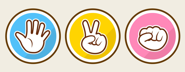 じゃんけんのアイコンセット