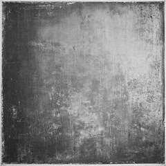 Fototapeta premium A grayscale, square image with a slightly rough, textured surface, exhibiting signs of aging, wear, and scratches, framed by a thin