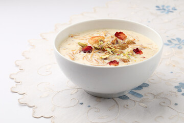 Sheer khurma or sheer khorma is a festival vermicelli pudding prepared by Muslims on Eid ul-Fitr and Eid al-Adha in Pakistan, Afghanistan, India and parts of Central Asia.