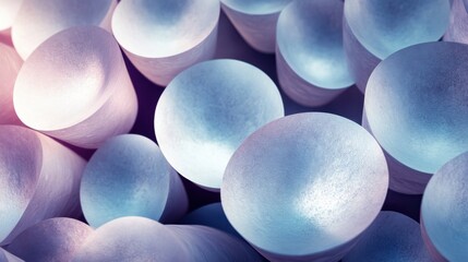 Abstract Close-Up View of Multi-Colored Spheres with Soft Lighting