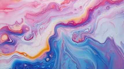 Abstract Colorful Fluid Art with Vibrant Swirls and Textures