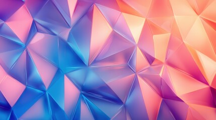 Modern Holographic Gradient Background with Geometric Reflections