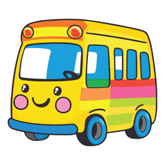 school bus isolated on white